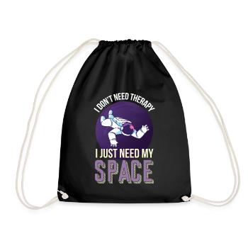 Need Space Astronaut Planet Solar System - Drawstring Bag - black - Front