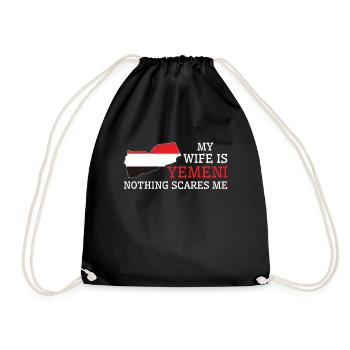 Rien ne me fait peur femme yéménite Yémen - Sac de sport léger - noir - Devant