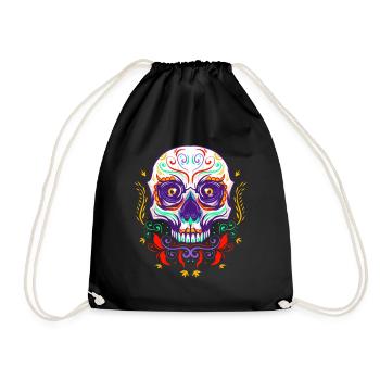 Sugar Skull Cinco De Mayo Day Of The Dead - Turnbeutel - Schwarz - Vorne