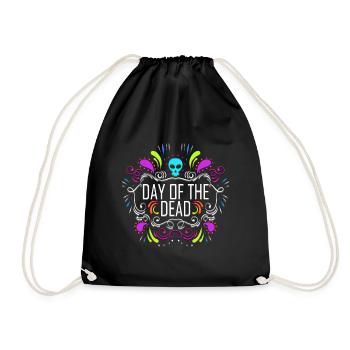 Dia De Los Muertos Logo Day Of The Dead - Drawstring Bag - black - Front
