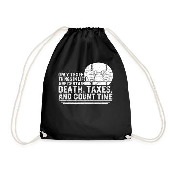 Chemise d’agent correctionnel, impôts sur la mort et dénombrement - Sac de sport léger - noir - Devant