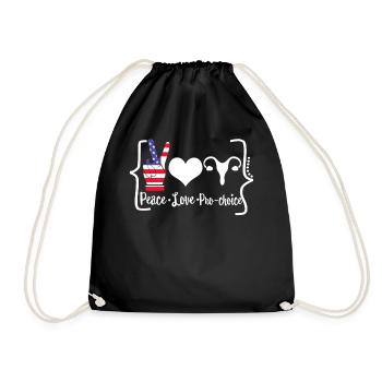Chemise de choix Peace Love Pro, Chemise Pro Choice, - Sac de sport léger - noir - Devant