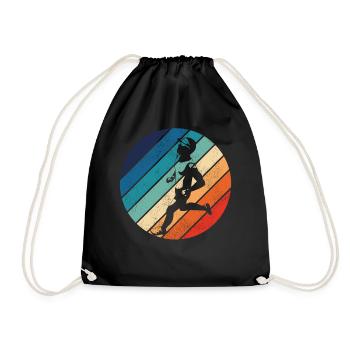 Coureur de course Semi-Marathon Rétro - Sac de sport léger - noir - Devant