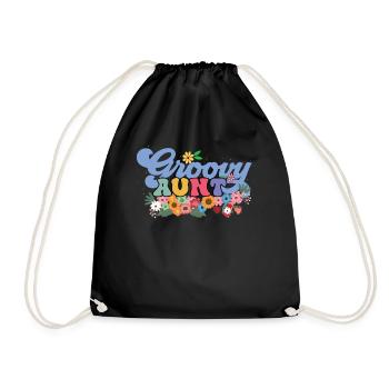 Groovy Tante Plantes de jardin Décorations florales - Sac de sport léger - noir - Devant