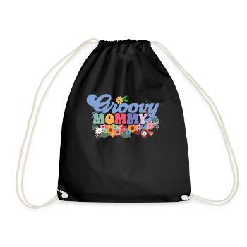 Groovy Mommy Garden Plant Fleurs Décoration Florale - Sac de sport léger - noir - Devant