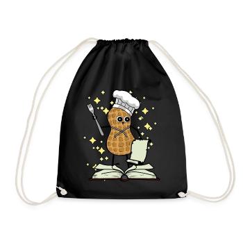 Fantasy Peanut Cook Kids Birthday Gift - Drawstring Bag - black - Front