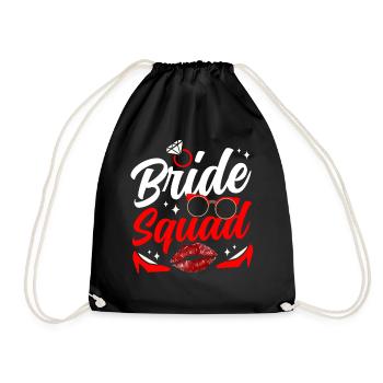 Braut Team Party Heiraten Hochzeit Bräute - Turnbeutel - Schwarz - Vorne