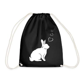 Rabbit Heart Easter Rabbit - Lapin mignon - Sac de sport léger - noir - Devant