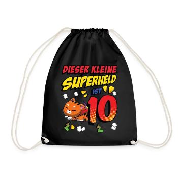 Dieser Kleine Superheld Ist 10 Katzenbesitzer 10. - Turnbeutel - Schwarz - Vorne