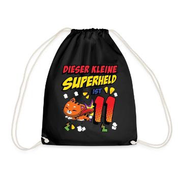 Dieser Kleine Superheld Ist 11 Katzenbesitzer 11. - Turnbeutel - Schwarz - Vorne