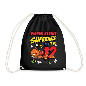Dieser Kleine Superheld Ist 12 Katzenbesitzer 12. - Turnbeutel - Schwarz - Vorne