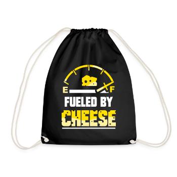 Driven by cheese sweet lovers love - Drawstring Bag - black - Front