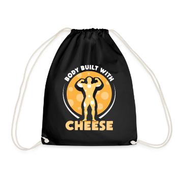 Body of cheese sweet Dear lovers sayings - Drawstring Bag - black - Front