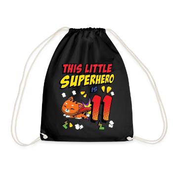 Ce petit super-héros est 11 propriétaire de chat 11. - Sac de sport léger - noir - Devant