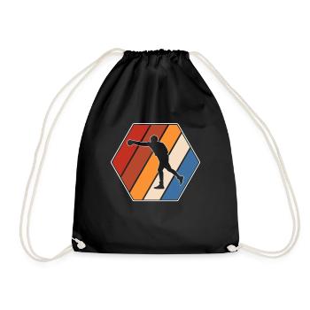 Boxen Retro - Turnbeutel - Schwarz - Vorne