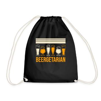 Biertrinker Bierbrauer - Turnbeutel - Schwarz - Vorne