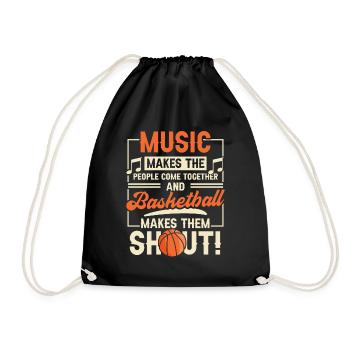 Game Sports Music Player Musical Fan - Drawstring Bag - black - Front