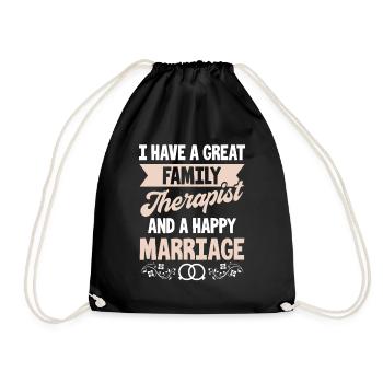 Therapy Psychotherapy Psychiatrist - Drawstring Bag - black - Front