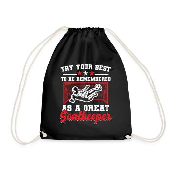 Ball Game Goalkeeper Goalkeeper Coach - Drawstring Bag - black - Front