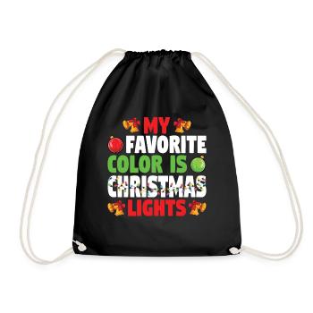 Ma couleur préférée est les lumières de Noël Weihnachten - Sac de sport léger - noir - Devant