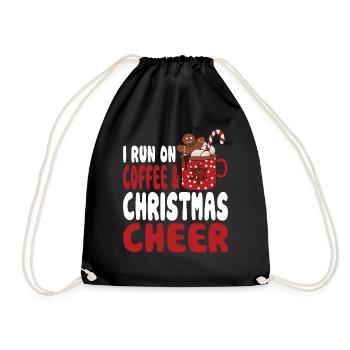 Coffee and Christmas spirit Christmas - Drawstring Bag - black - Front