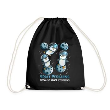 Espace cadeau des astronautes de Space Penguin - Sac de sport léger - noir - Devant