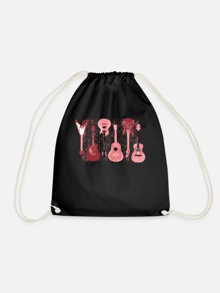 Retro akustische E -Gitarren -String -Instrument Ä - Turnbeutel - Schwarz
