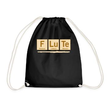 Periodisches System der Elemente Flöte Musiker Mus - Turnbeutel - Schwarz - Vorne