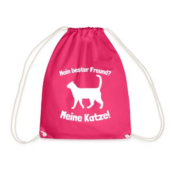 Bester Freund Katze - Turnbeutel - Fuchsia - Vorne