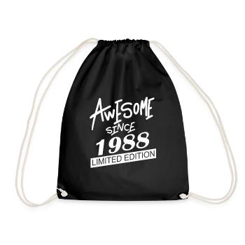 1988 - Jahrgang 1988 - Fantastisch seit 1988 - Turnbeutel - Schwarz - Vorne