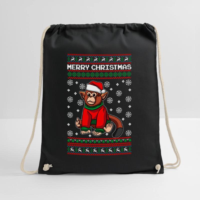 Singe avec pull Moche Noël Sac de sport léger