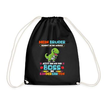 Mon frère vient à l’école Maintenant je suis patron - Sac de sport léger - noir - Devant
