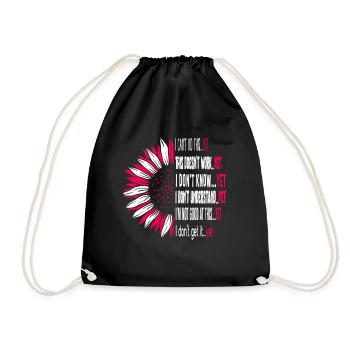 Positivity Shirt, Can't Do This Yet Tee, Youth - Drawstring Bag - black - Front