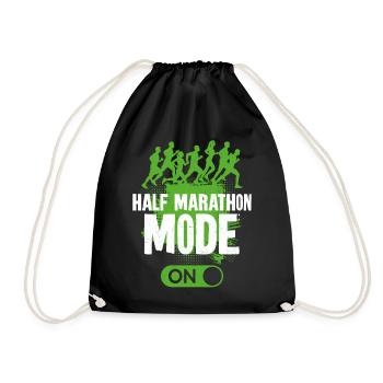 Running Runner Half Marathon - Turnbeutel - Schwarz - Vorne
