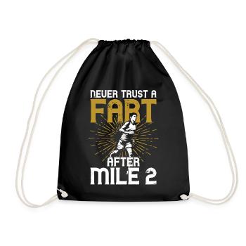 Running Runner Half Marathon - Drawstring Bag - black - Front
