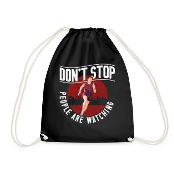 Running Runner Half Marathon - Drawstring Bag - black - Front