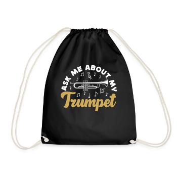 Trumpet Player Ask Me About My - Turnbeutel - Schwarz - Vorne