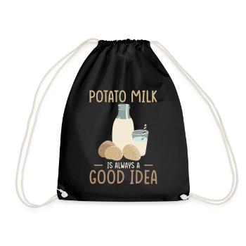 Dicton sur le lait de pomme de terre - Sac de sport léger - noir - Devant