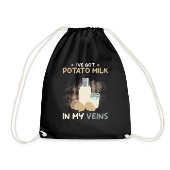 Dicton sur le lait de pomme de terre - Sac de sport léger - noir - Devant