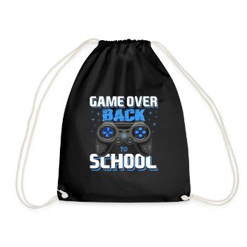 Start of School Game Over Gaming First day of school - Drawstring Bag - black - Front