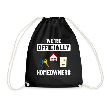 Home Home House Purchase Property - Drawstring Bag - black - Front