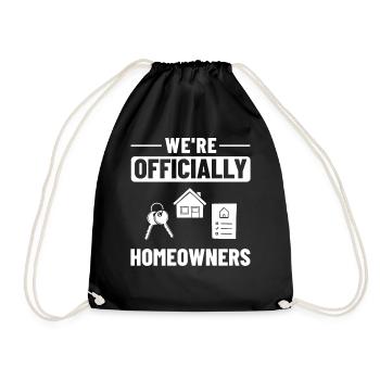 Home Home House Purchase Property - Drawstring Bag - black - Front