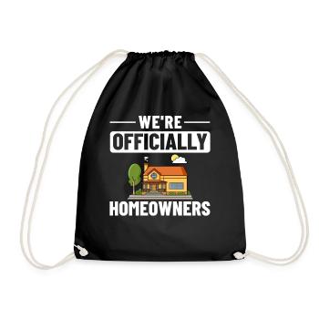 Home Home House Purchase Property - Drawstring Bag - black - Front