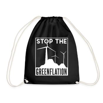 Stop Greenflation Green Inflation Energie - Sac de sport léger - noir - Devant