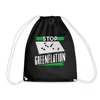 Greenflation Stop Inflation verte Energie - Sac de sport léger - noir - Devant