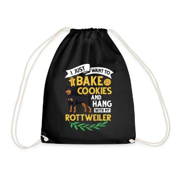 Rottweiler Hund Welpen Besitzer Halter Weihnachten - Turnbeutel - Schwarz - Vorne