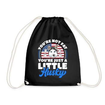 Flag Chiens de traîneau Pet Puppy Dog Love - Sac de sport léger - noir - Devant