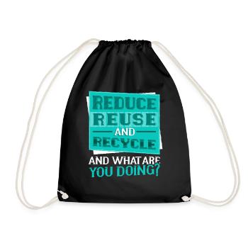 Sensibilisation à la Journée de la Terre Sauvez la planète - Sac de sport léger - noir - Devant