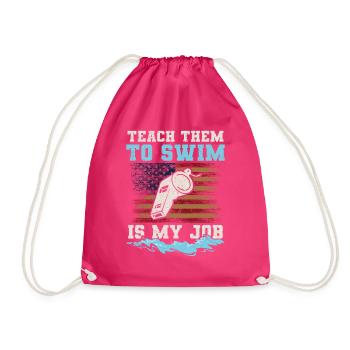 Instructeur d’entraîneur de natation de sports nautiques - Sac de sport léger - fuchsia - Devant