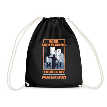 Running Tournament Running Competition Marathon - Drawstring Bag - black - Front
